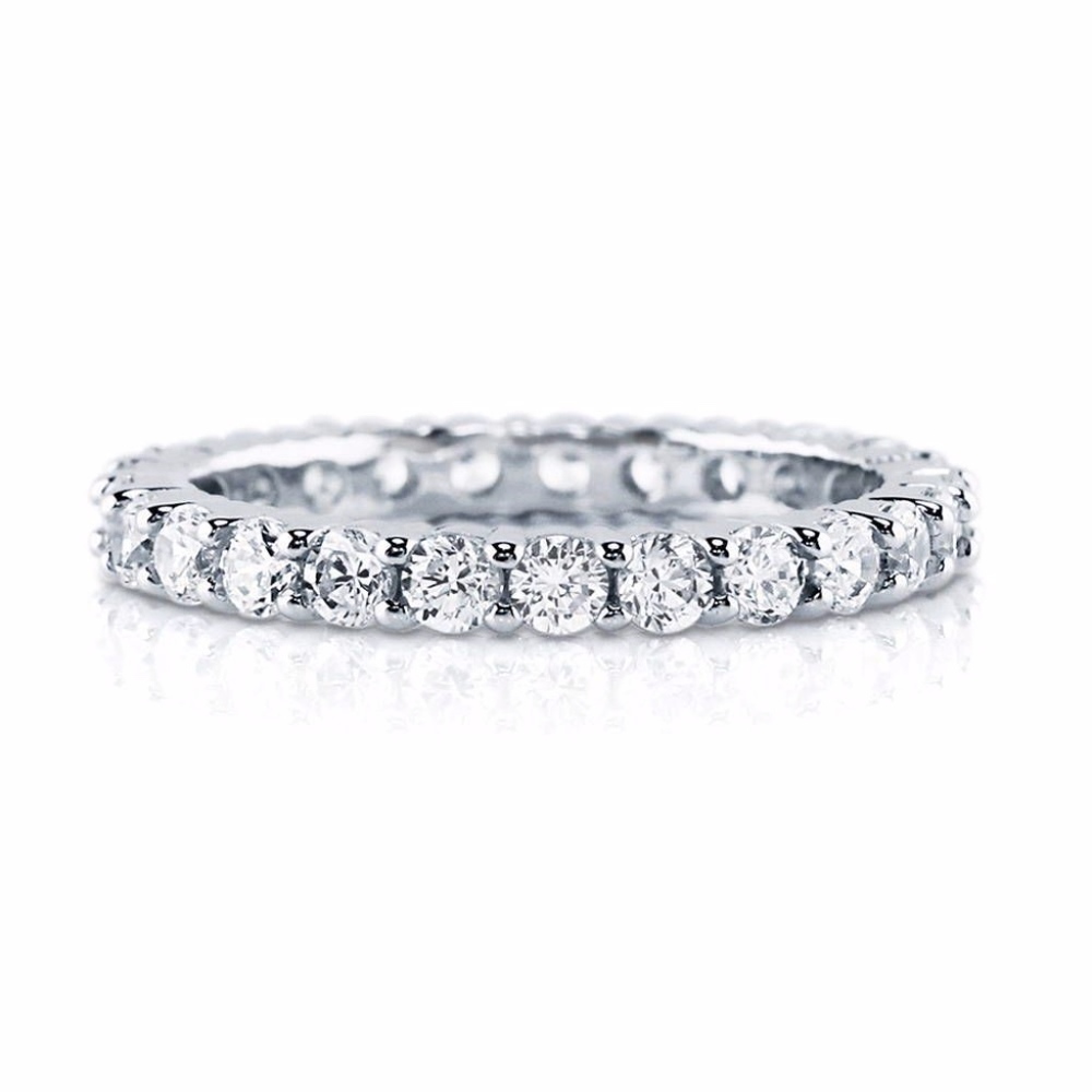 1.00 ct G-H VS2 Diamond FULL Eternity 14k Ring - Picture 2 of 8